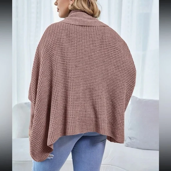 Comfy Plus Size Open Front Shawl Sweater Cardigan - Picture 2 of 5